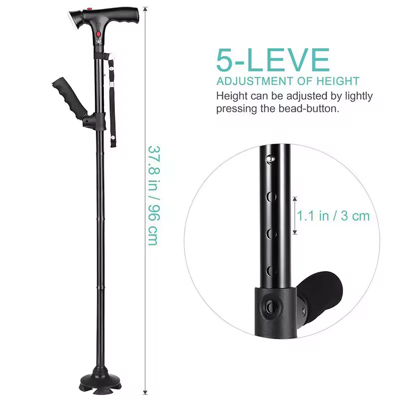 Walking Stick with LED Light and Alarm